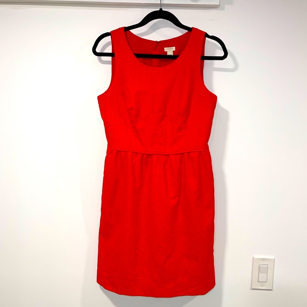 J. Crew Red Dress Sleeveless Women’s Size 6 Cotton